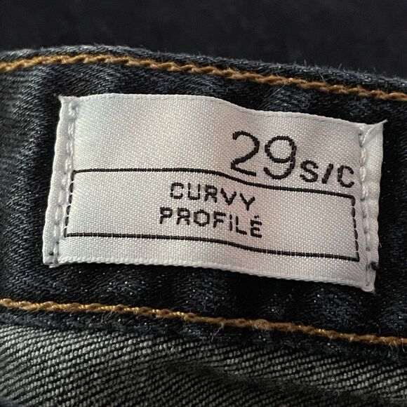 GAP Curvy Profile Bootcut Jeans Sz 29 Dark Wash Cotton Blend Stretch Preppy - Picture 5 of 8